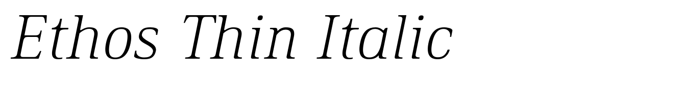 Ethos Thin Italic